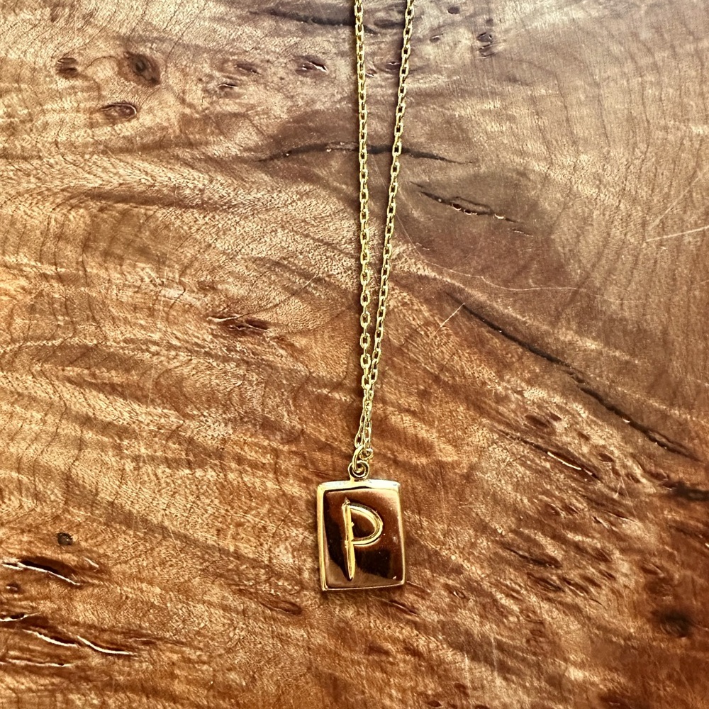 NWT- Lady Grey letter “P” Necklace